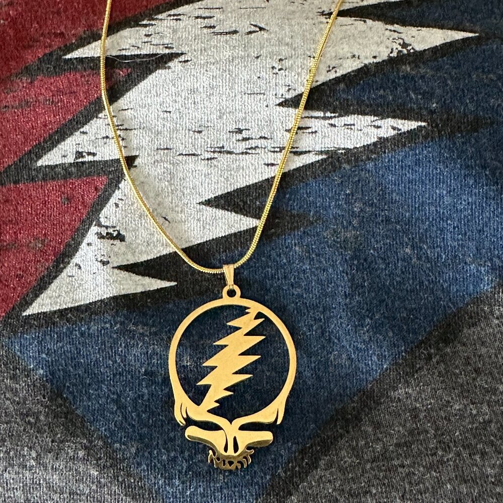 Grateful Dead Steal Your Face Steelie necklace